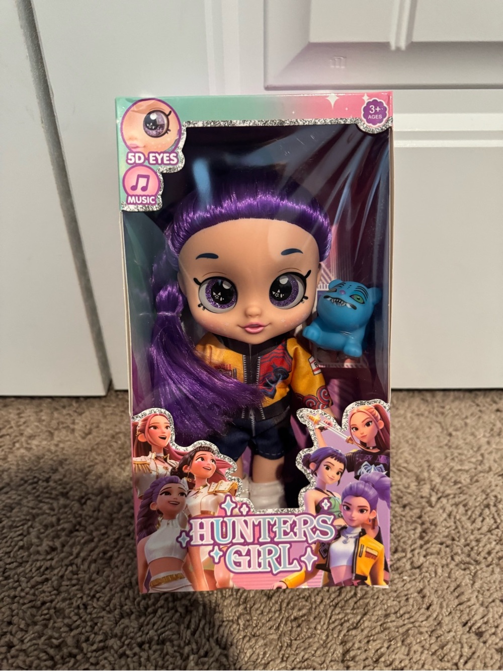 KPOP Demon Hunters Rumi Singing Doll – Music 5D Eyes Purple Hair Boxed Figure - Picture 9 of 11
